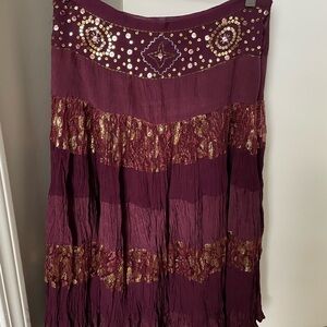 Caché beaded and sequins skirt
